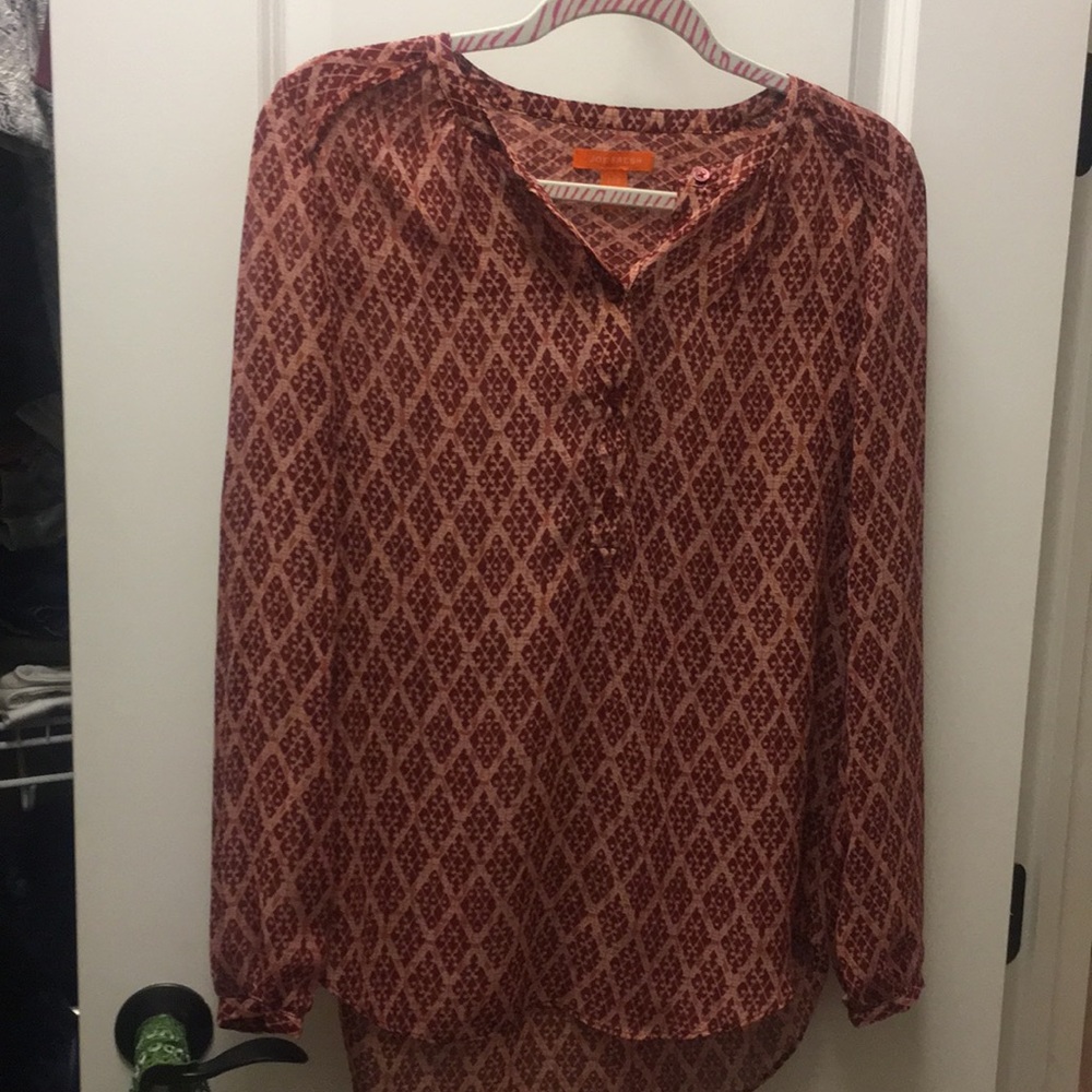 Joe Fresh crepe patterned blouse.